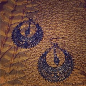 Lucky brand gold hoop dangle earrings 🍀